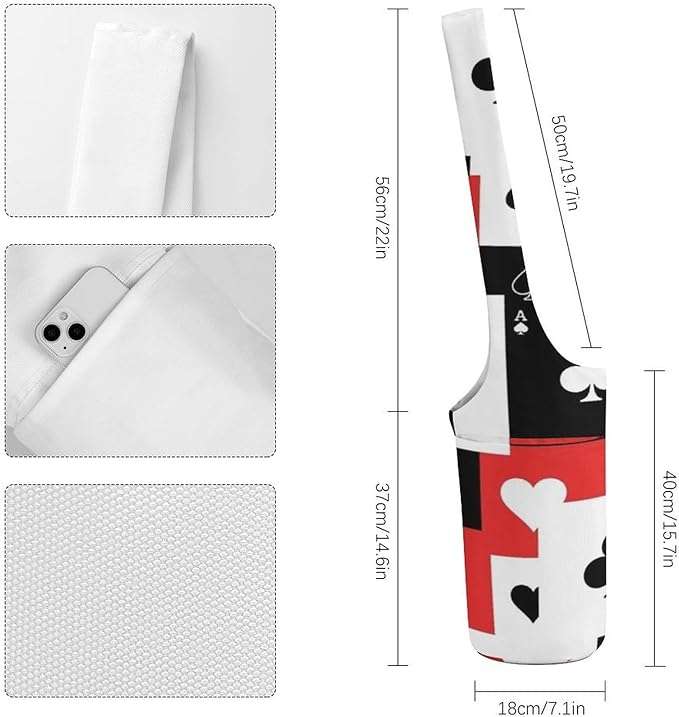 Aiyoolee Yoga Mat Bag Large Tote Carrier Holder with Water Bottle Pocket Yoga Bags