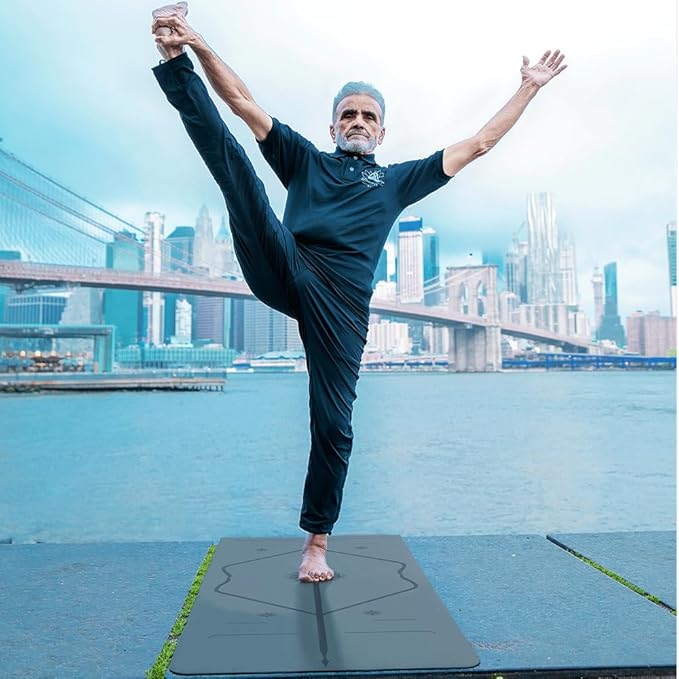 Liforme Special Yoga Mat – Free Yoga Bag Included - Patented Alignment System, Warrior-like Grip, Non-slip, Eco-friendly, Sweat-Resistant, Long, Wide, 4.2mm thick mat for comfort