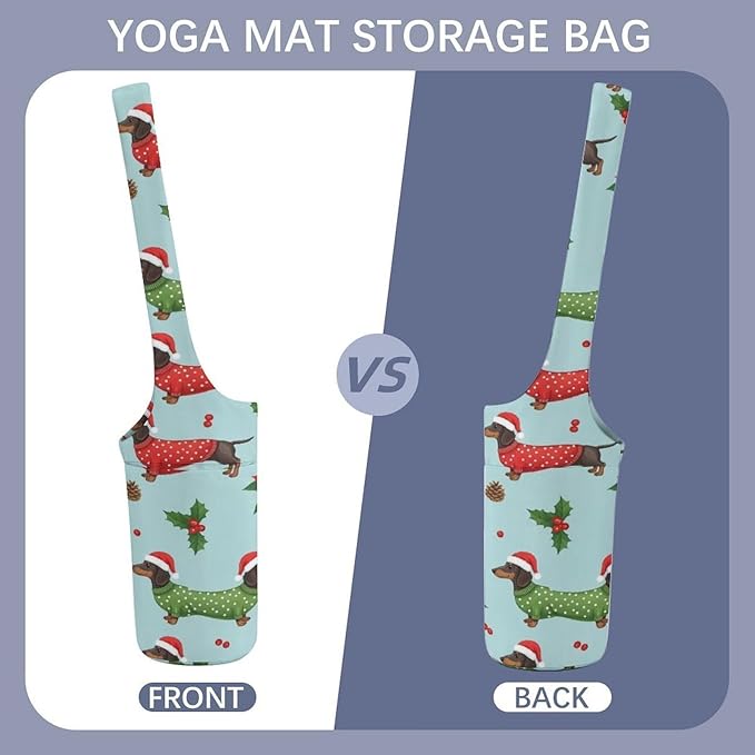 Aiyoolee Spacious Yoga Mat Storage Bag Single Shoulder Portable Carrier with Pocket for Gym Yoga Fitness