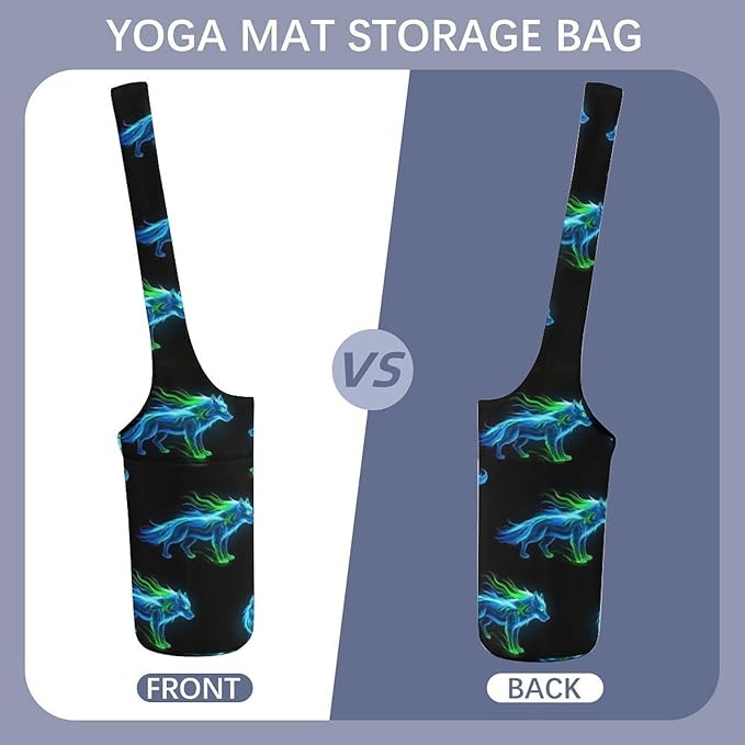 Aiyoolee Fashion Yoga Mat Bag with Large Pocket, Long Tote Yoga Bag Fit Most Mats Accessories