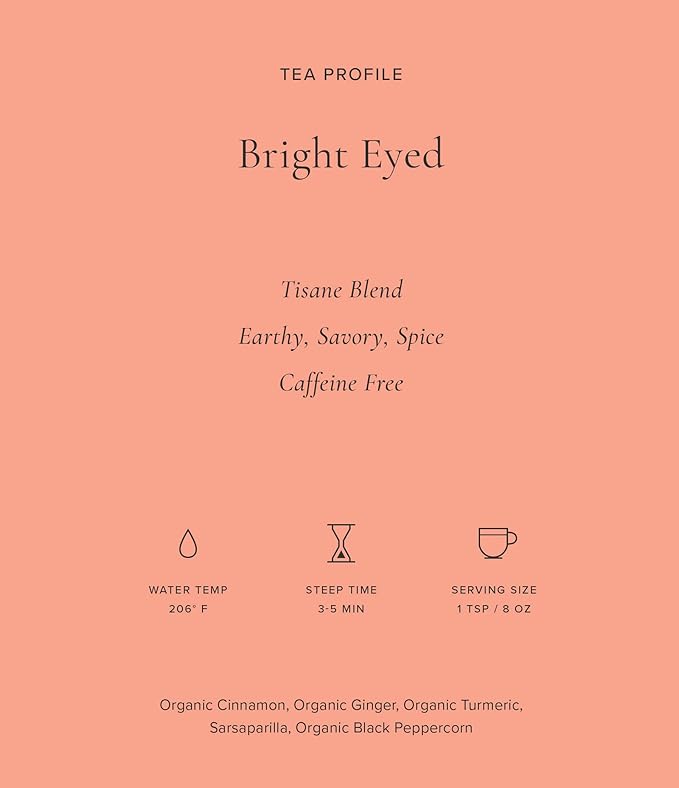 Art of Tea | Bright Eyed 4oz - Caffeine Free Turmeric Ginger Tea | Wellness Loose Leaf Artisan Tea