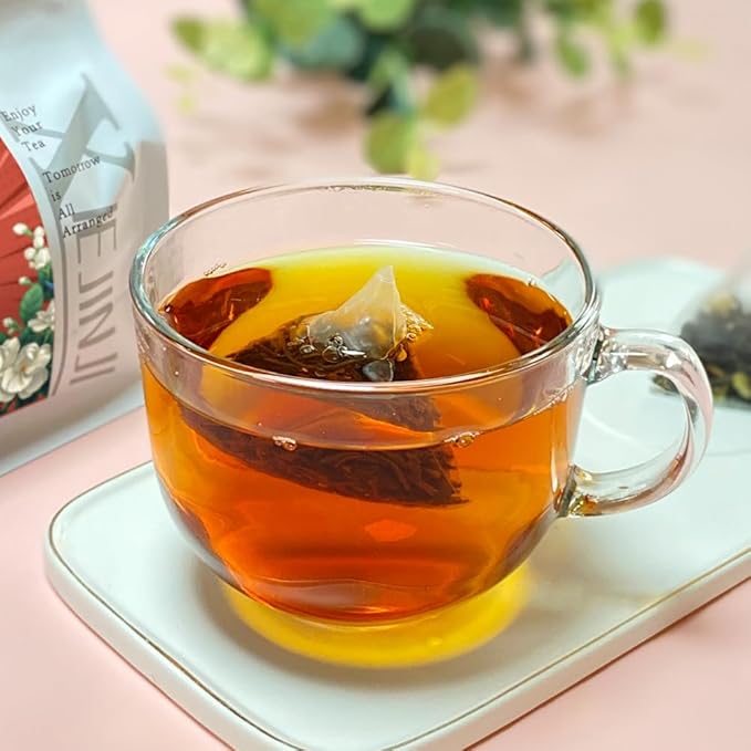XIEJINJI Jasmine Black Tea - 40 Count, Special Blend Black Tea with Jasmine, Fragrant Floral Aroma, Eco-Conscious Tea Bags, 4.5 Oz