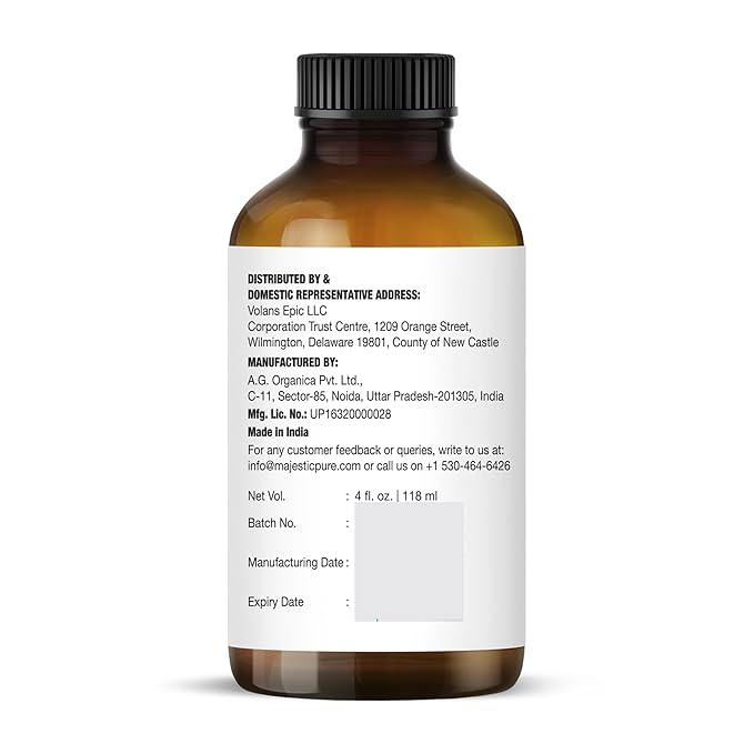 Majestic Pure Essential Oil with Glass Dropper - 100% Pure and Natural - Essential Oils for Diffuser, Aromatherapy, Soap and Candle Making, Lemongrass Essential Oil, Lemongrass Oil, 4 Fl Oz