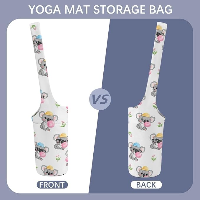 Aiyoolee Fashion Yoga Mat Bag with Large Pocket, Long Tote Yoga Bag Fit Most Mats Accessories