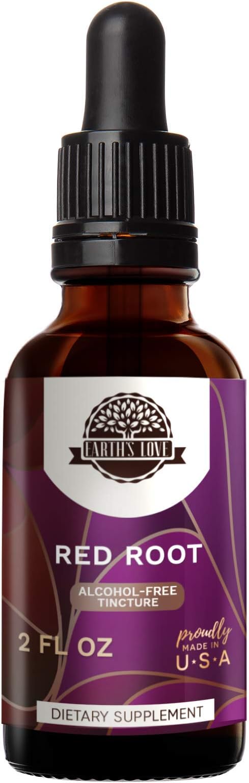 HerbEra Earth's Love - Red Root Alcohol-Free Herbal Extract Tincture, Super-Concentrated Wildcrafted Red Root (Ceanothus Americanus) Dried Root (2 Fl Oz)