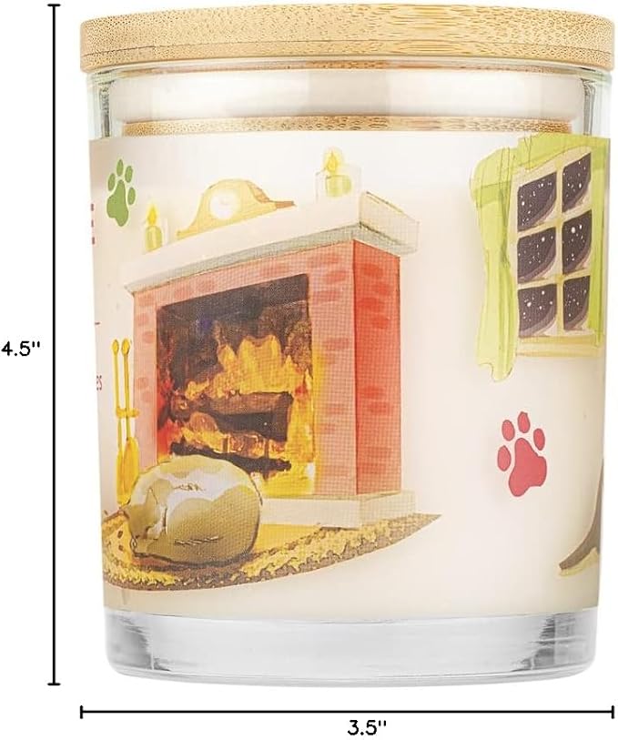 One Fur All Pet House Christmas Candles, Long Lasting, Clean Burning, Soy Wax Scented Candles for Pet Odor, Holidays Fur All, 2 Pack