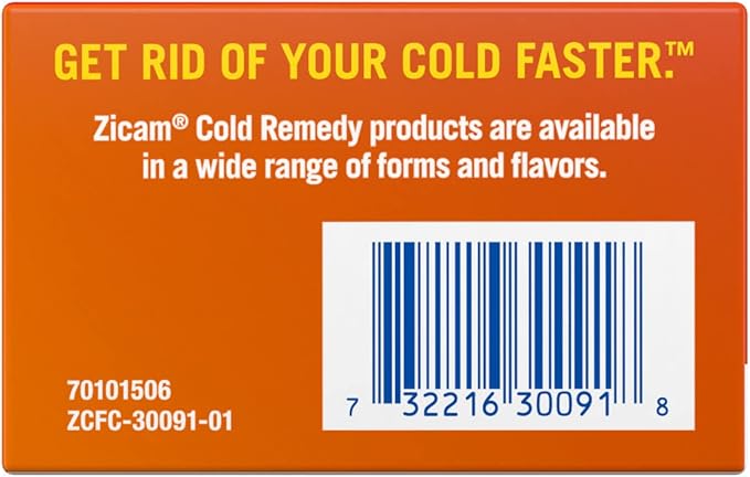 Zicam Cold Remedy Zinc Rapidmelts | Orange Cream Flavor | Shortens Cold Duration | Sugar-Free | Homeopathic