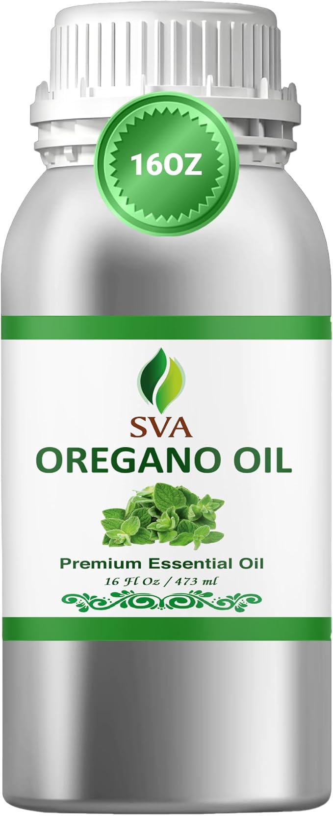 SVA Oregano Essential Oil – 16 Fl Oz – 100% Natural Oregano Oil - for Diffuser, Hair Care, Face, S-kin Care, Aromatherapy, Scalp and Body Massage, Soap and Candle Making