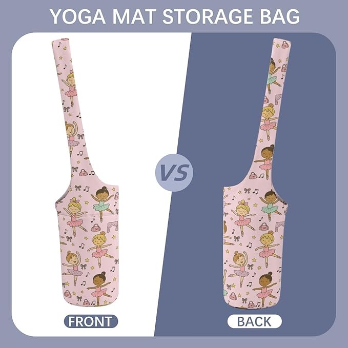 KKdskkds Vintage RoseYoga Mat Bag Large Opening Long Tote Yoga Mat with Pocket Fit Most Size Mats