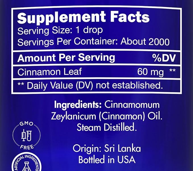 Cinnamon Essential Oil, Food Grade, for Candy, Cooking, Baking – 100% Pure, Edible, Cinnamon, Leaf, Oil, by Zongle Therapeutics, 4 OZ