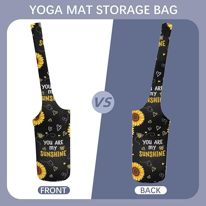 Aiyoolee Portable Yoga Mat Carrier Single Shoulder Bag with Pocket Spacious for Yoga Gym Fitness Travel
