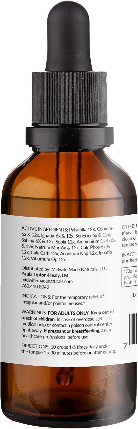 Regular as The Moon – Herbal Homeopathic Cycle Support Drops – Natural, Hormone-Free, Vegan, & Non-GMO Liquid Formula – Made in USA – Gluten-Free & Dye-Free Daily Supplement