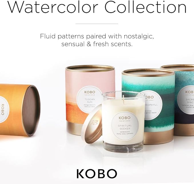 KOBO Pamplemousse Candle (11 oz) | | 100% Pure Soy Candle | All Natural Scented Candle, Hand-Poured in USA | 80 Hour Long Burning Candles | Scented Candles for Home
