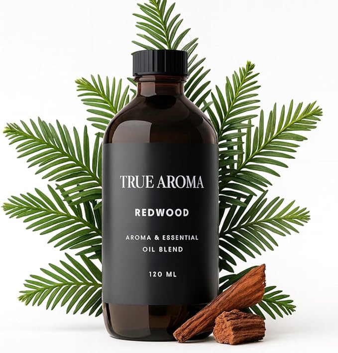 100% Pure Redwood Essential Oil for Diffusers | Luxury Forest & Wood-Inspired Aroma Oil Blend| Premium Grade, Undiluted, Natural Redwood Fragrance Oil – 120 ML