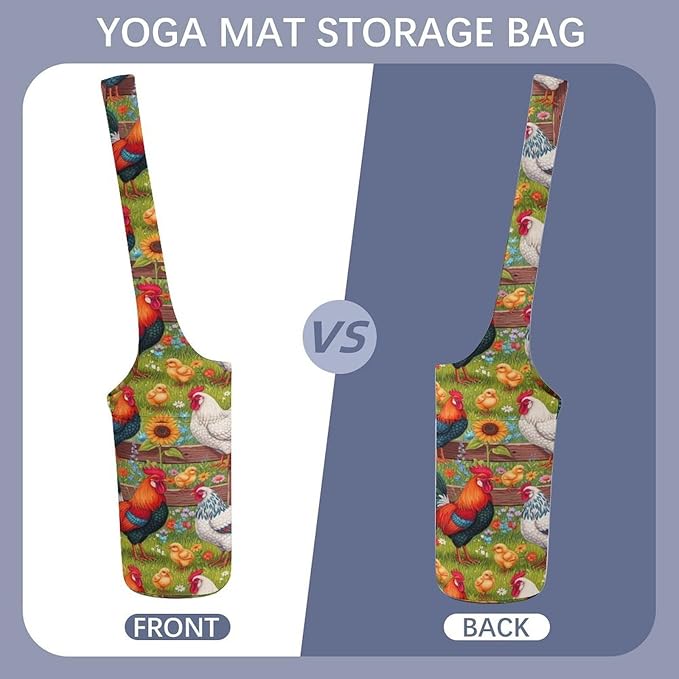 Aiyoolee Yoga Mat Bag with Large Pocket, Strap Bag Carriers for Women