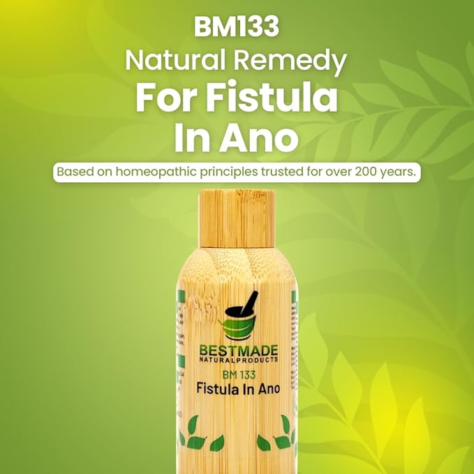 Bestmade Natural Products Fistula in Ano BM133 - Natural Remedy for Discharge in Anus, Helps Normalize Bowel Movements & Relieve Throbbing Pains, 30 mL Drops