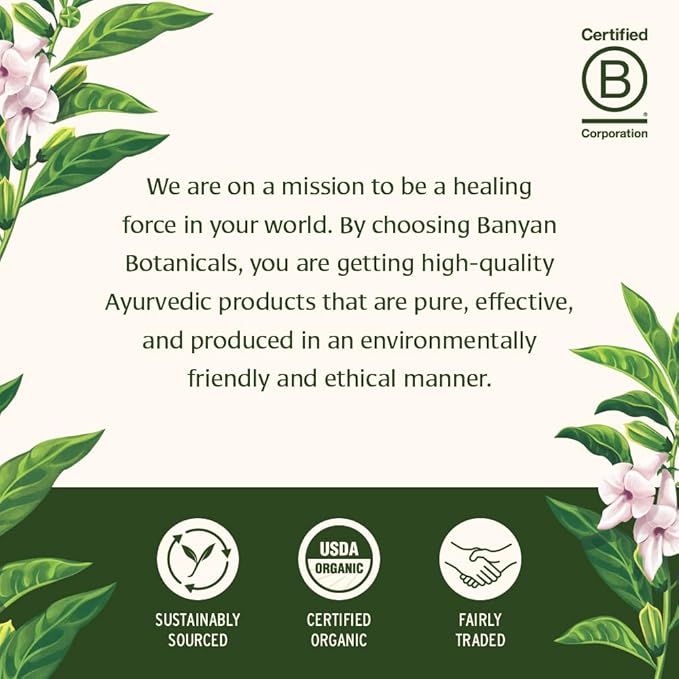 Banyan Botanicals Vata Massage Oil – Organic Herbal Massage Oil for Calm & Relaxation – Ayurvedic Oil with Organic Ashwagandha (Withania Somnifera) – 8 oz – Non-GMO Sustainably Sourced Abhyanga Oil