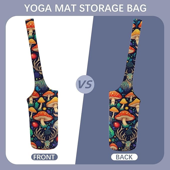 Meaudiwes Large Size Yoga Mat Bag with Long Strap, Yoga Mats Carrier Storage Bag, Exercise Mat Holder Accessories