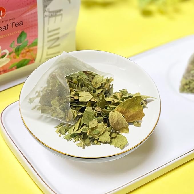 XIEJINJI Raspberry Leaf Tea, 40 Tea Bags – 100% Natural Caffeine-Free Blend to Support Women’s Wellness, No Additives, Pyramid Clear Filter Teabag