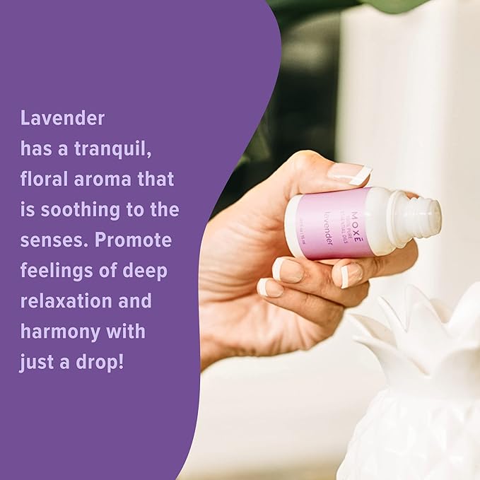 MOXE Lavender Aromatherapy Gift Set, 100% Pure Essential Oil, Shower Steamer Spray, Portable Nasal Inhalers, Diffuser Essential Oil, Sinus & Congestion Relief, Therapeutic Grade, Made in USA