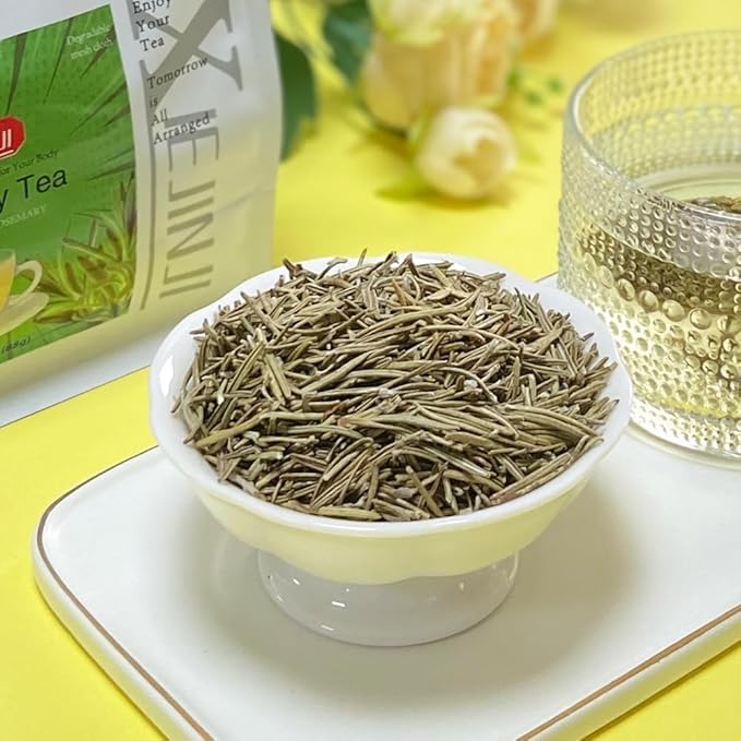 XIEJINJI Rosemary Tea, 40 Tea Bags – Pure Natural Rosemary Leaves for Digestive Support & Improved Circulation, Antioxidant-Rich, Caffeine-Free, Eco-Conscious Tea Bags