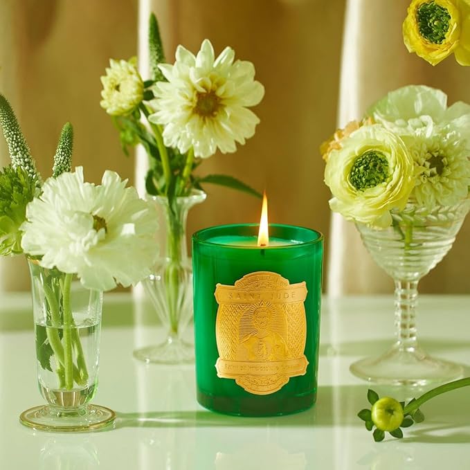 SAINT Saint Jude Scented Candle with Prayer and Prayer Coin, Saint of Impossible Causes, Soy Coconut Aromatherapy Candle with 80 Hour Burn Time, Special Edition