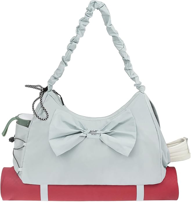 WOLT Gym Bag For Women, Yoga Mat Bag with Shoes Compartment, Wet Pocket and Water Bottle Pocket