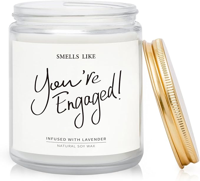 Engagement Gifts for Couples - Lavender Scented Candles, Gift for Newly Engaged Couples, Engagement Gifts for Her, Women, Best Engaged Gift