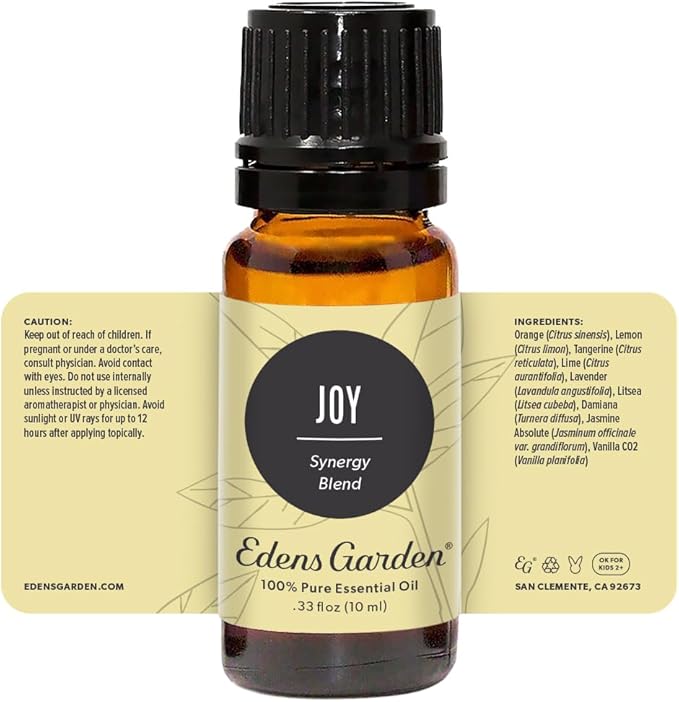 Edens Garden Joy Essential Oil Blend- 100% Pure Premium Grade, Undiluted, Natural, Therapeutic, Aromatherapy, The Best for Diffusing, Candle, Laundry, Kid Safe 10 ml (.33 fl oz)