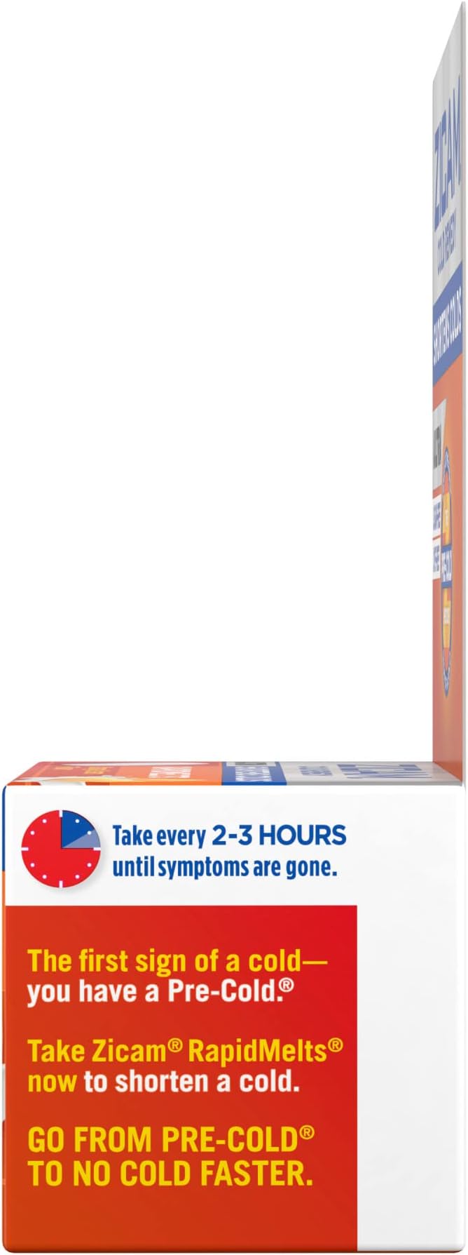 Zicam Cold Remedy Zinc Rapidmelts | Orange Cream Flavor | Shortens Cold Duration | Sugar-Free | Homeopathic