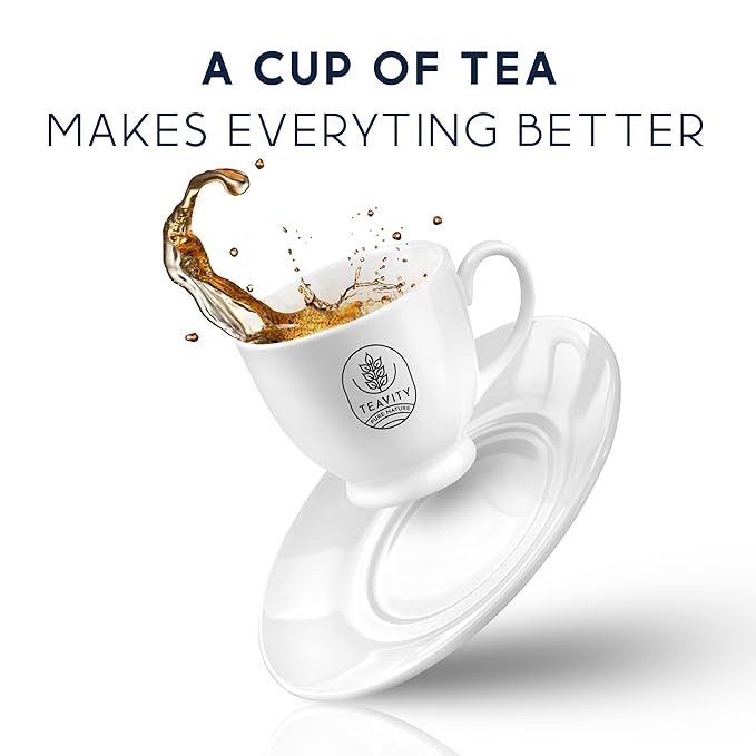 Organic English Breakfast Tea Pods for Keurig - Naturally Caffeinated Unsweetened Black Tea Pods by Teavity (36 Tea Pods)