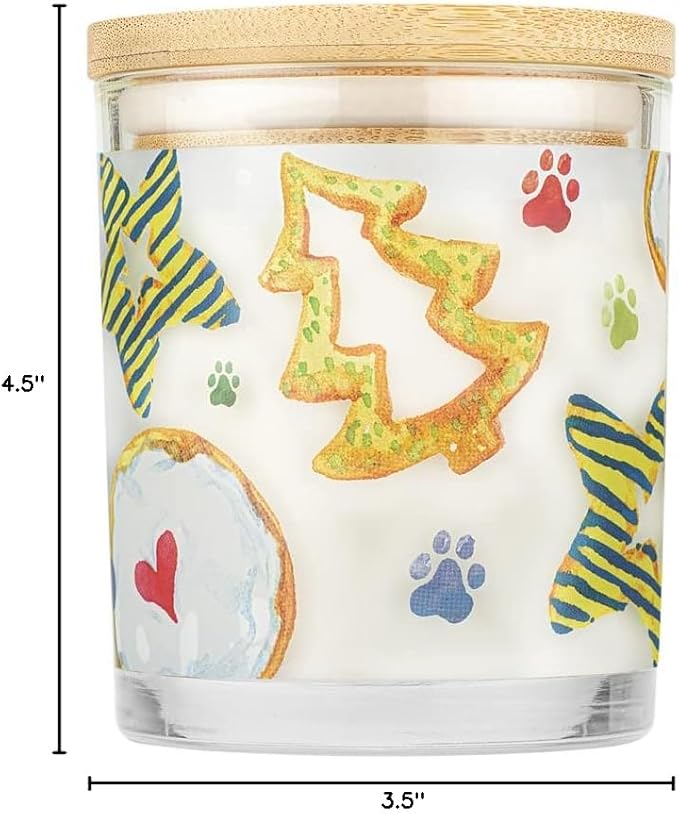 One Fur All Pet House Christmas Candles, Long Lasting, Clean Burning, Soy Wax Scented Pet Odor Candles, Sugar Cookie