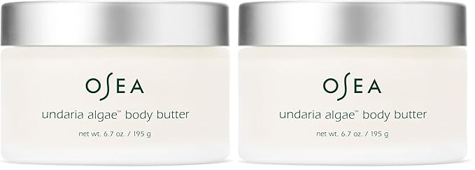 OSEA Undaria Algae™ Body Butter 6.7 oz - For Dry Skin - Ultra Hydrating Whipped Shea Butter + Ceramides - Vegan Skincare & Clean Bodycare - Thick Body Cream - For Extremely Dry Crepey Skin (Pack of 2)