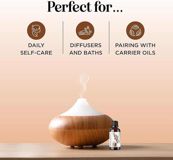 Vanilla Essential Oil Blend for Diffusers - Vanilla Spice Aromatherapy Essential Oil for Diffusers Baths Candles Soaps & DIYs Made with 100% Pure Oils Nutmeg Cinnamon Cardamom & Clove