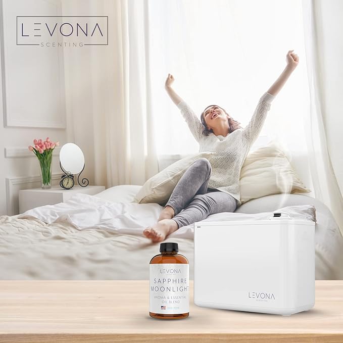 LEVONA Scent 100% Pure Essential Oils for Diffusers and Humidifier, 700ml Aromatherapy Scented Oils Perfect for Sleep, Relaxation and Stress Relief, Made in USA (Sapphire-Moonlight, 700ml)