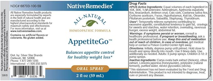 NativeRemedies AppetiteGo Oral Spray 2 Pack