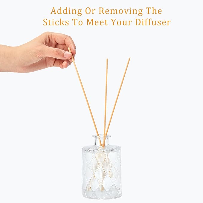 Chloefu Lan Creamy Vanilla Reéd Diffuser, Milky Coconut, 6.7 oz Flower Diffuser with Sticks, Modern Farmhouse Decor, Bathroom & Office Decor, Room Freshener