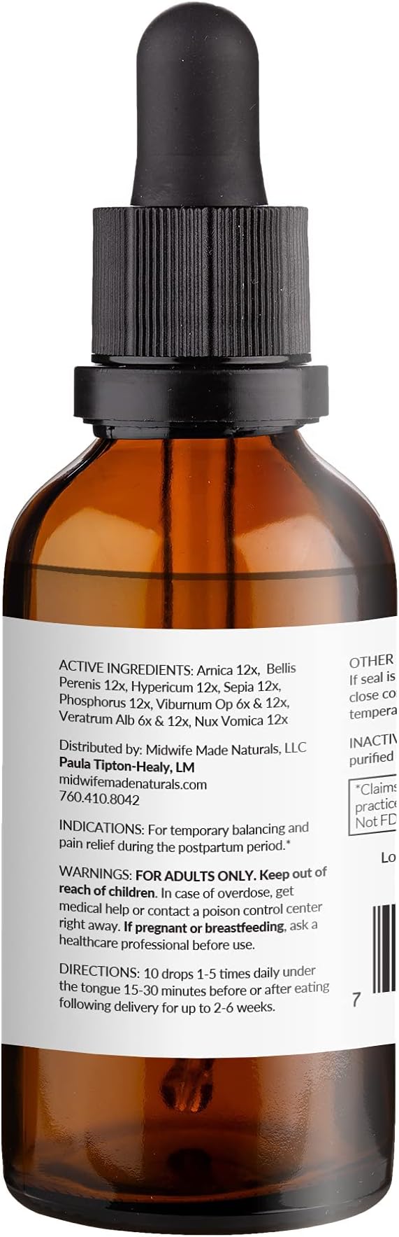 After Birth-Bliss from Homeopathic Preparation for Postpartum - All Natural, Liquid Homeopathic Remedy Drops. Posparto. Dolores Despues Del Parto
