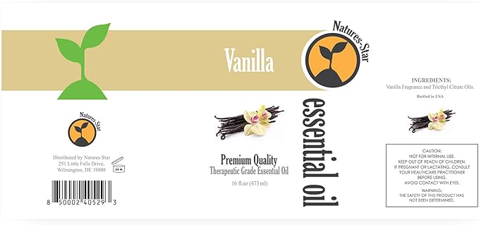 Vanilla Essential Oil (Bulk 16oz) Therapeutic Grade for Aromatherapy, Diffuser, Soap Making, Candles