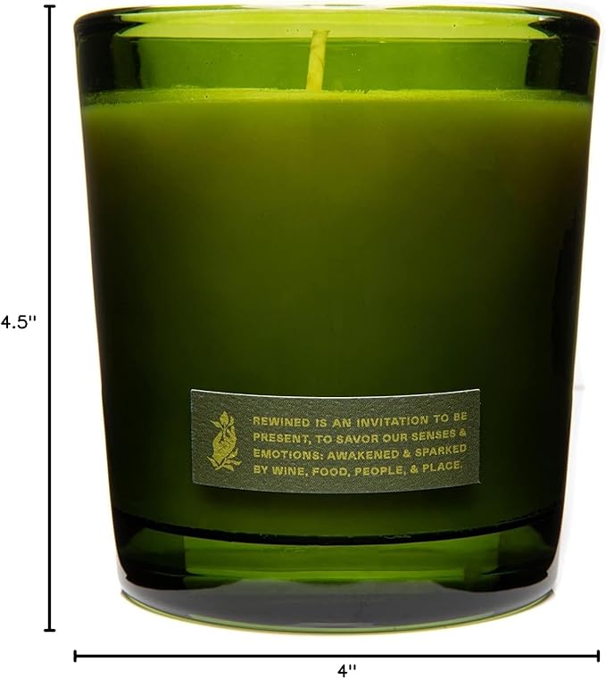 Rewined - Premium Chardonnay Scented Candles, 10 oz. - Velvety Smooth, Smoky Scented with Notes of Orange Blossom, Yellow Apple & Sandalwood - Non Toxic Candles