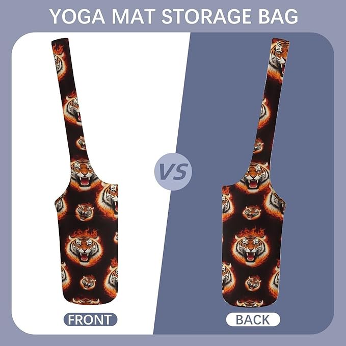 Aiyoolee Yoga Mat Carrier Portable Single Shoulder Strap Bag with Pocket for Gym Yoga Workout Travel