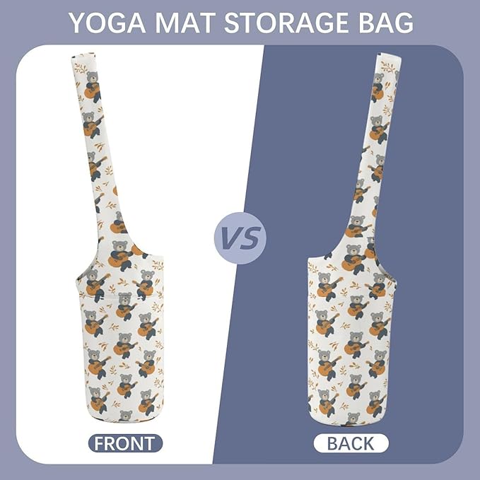 KKdskkds Vintage RoseYoga Mat Bag Large Opening Long Tote Yoga Mat with Pocket Fit Most Size Mats