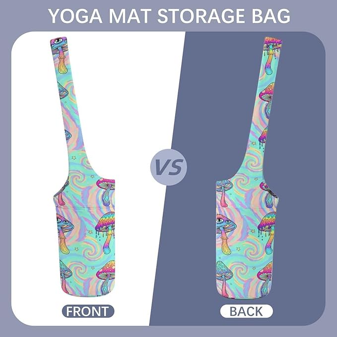 Meaudiwes Large Yoga Mat Bag Fit Most Size for Ladies Yoga Mats Carrier Bags Multi-Functional Exercise Mat Holder Storage Bag