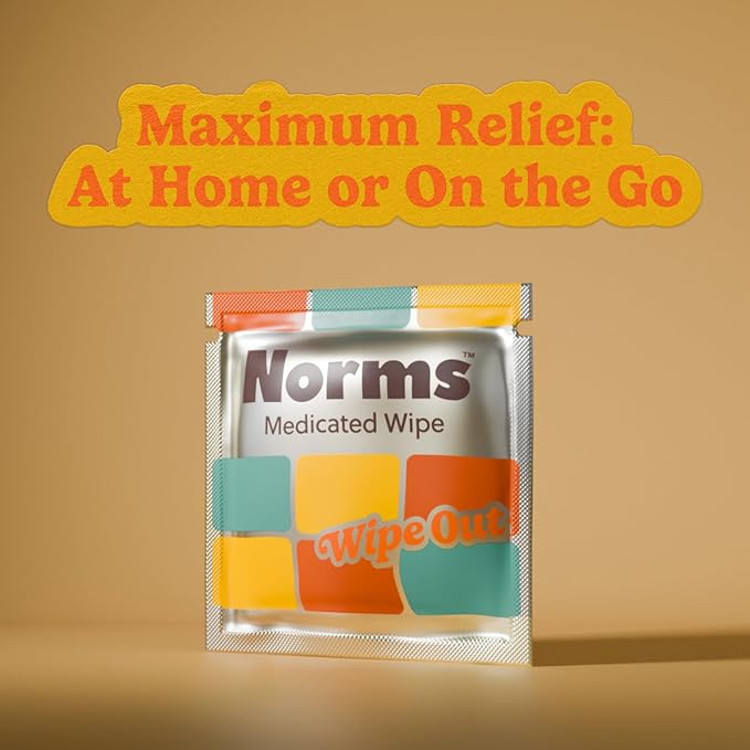 Norms Squeezies Lidocaine Hemorrhoid Cream, Discreet Single Use Travel Packets, 5% Lidocaine, Phenylephrine, Aloe and Glycerin – Numbing, Soothing & Swelling Relief On the Go, 12 Count