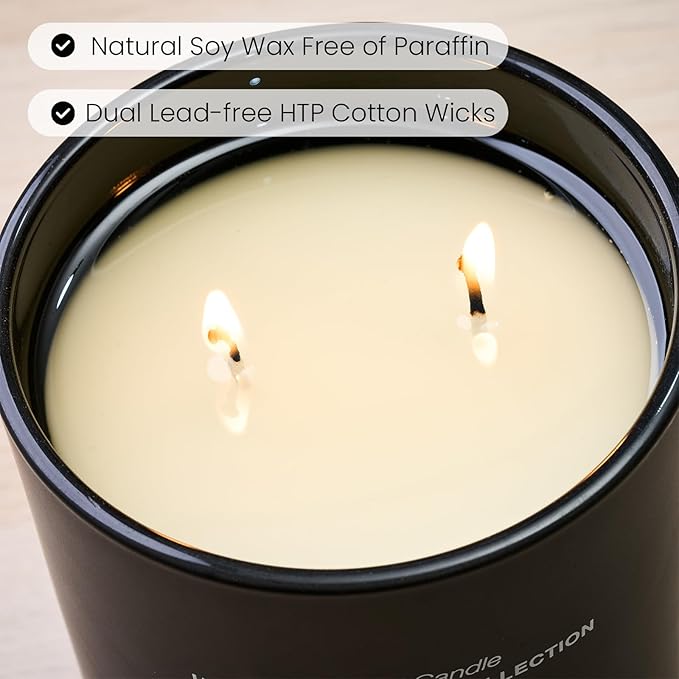 M&SENSE Natural Soy Candle| City Oasis | 16.6 oz, 95H Burn | Minimalist Christmas Scented Candle for Relaxation, Gifting, Home Décor | for Bedroom, Office, Party Large