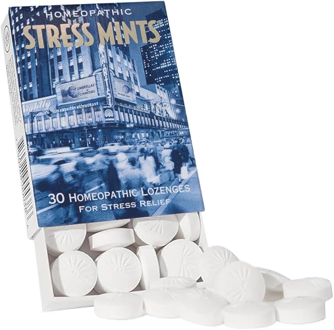 Stress Mints (1 Pack) | Homeopathic Lozenges to Aid Stress & Digestion, Organic Peppermint Flavor, Vegan & Gluten-Free, Non-Habit Forming