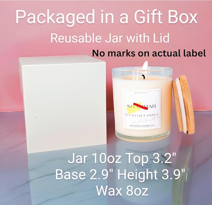Luxury Scented Candle Inspired by Iconic French Perfume, 50 Hr Burn, Signature Edition,10 oz, Gift for Women, Premium American Organic Wax, USA