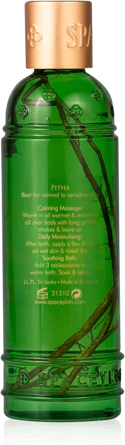SPA CEYLON Aloe Vera & Pandanus Massage & Bath Oil | Natural Therapy Blend | Soothing Body Ritual | Body Oil Massage | Oil for Massage Therapy