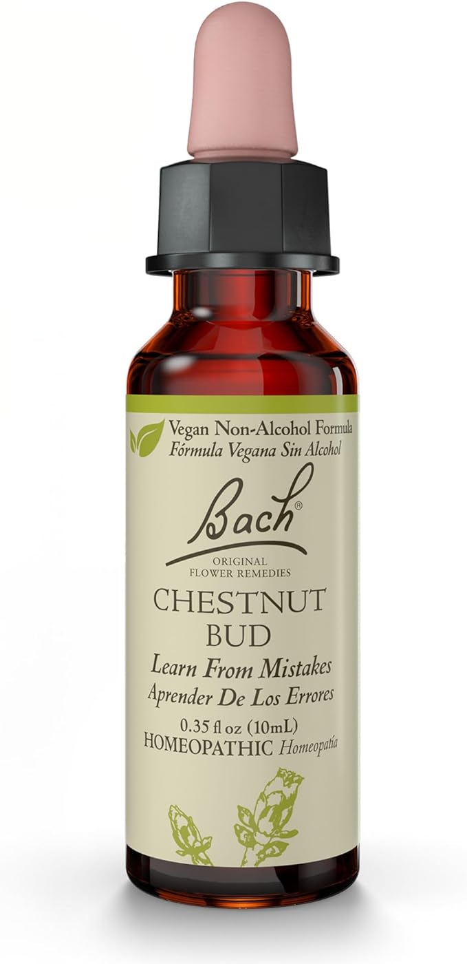 Bach Original Flower Remedies, Chestnut Bud (Non-Alcohol Formula) - Learn from Mistakes - Natural Homeopathic Flower Essence for Emotional Balance - Vegan, Gluten Free, Sugar Free - 10mL Dropper