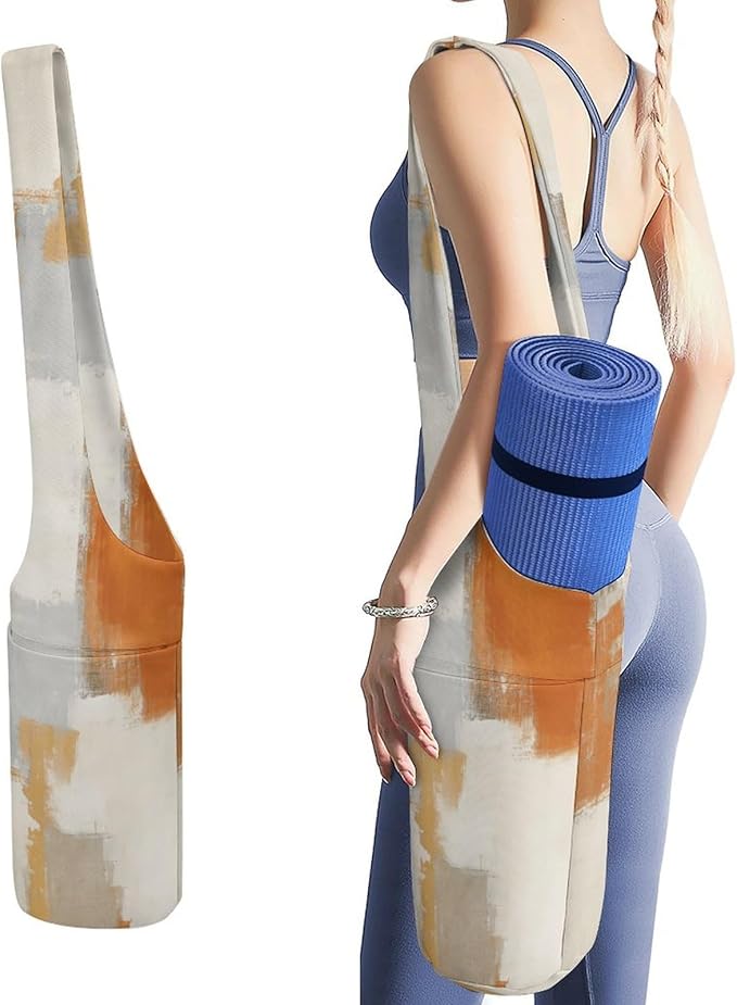 KKdskkds Vintage RoseYoga Mat Bag Large Opening Long Tote Yoga Mat with Pocket Fit Most Size Mats